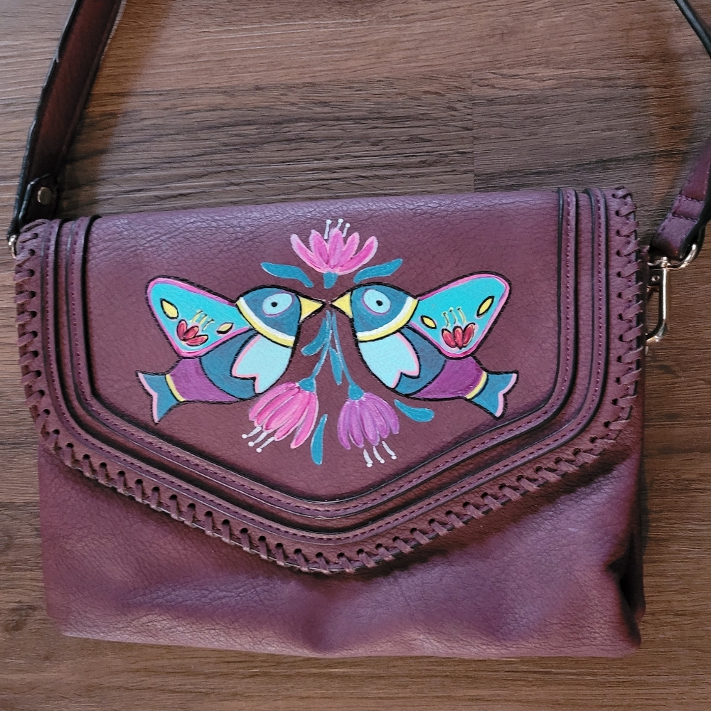 Maroon crossbody bag